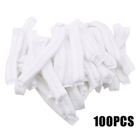 50/100PCS Disposable Hair Head Caps Non Woven Dustproof Cap Eyelash Extension Makeup Tool Breathable Shower Bathing Hats