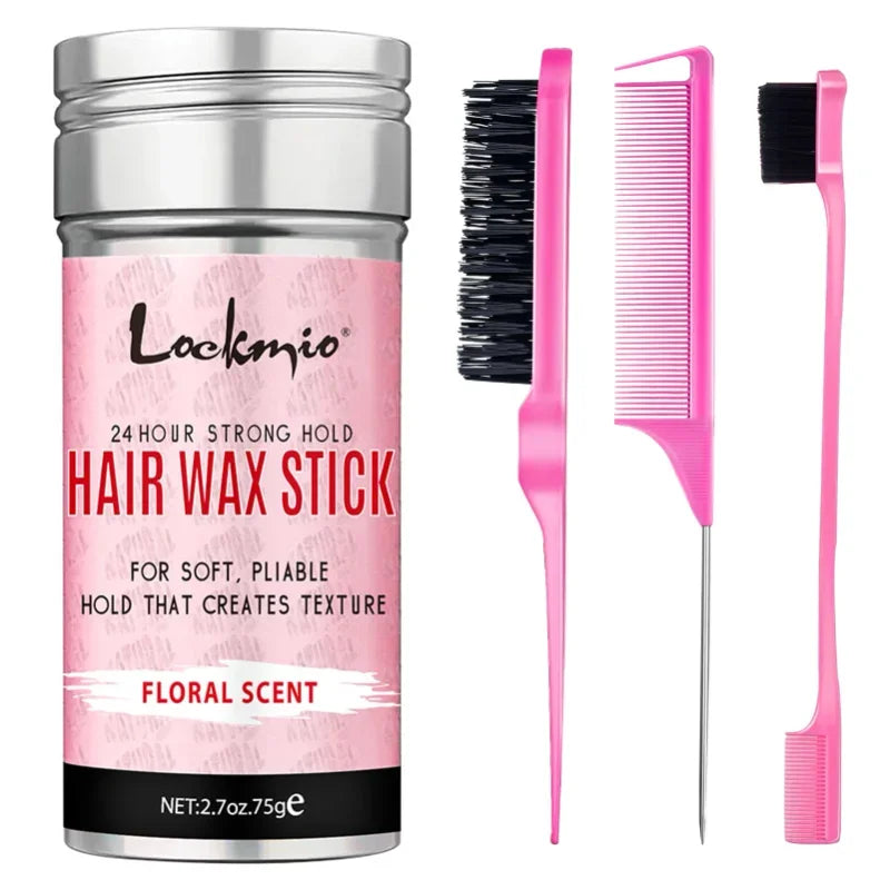 Professional Styling Wax Kit for Women, Anti-frizz Pomade, Smoothing, Broken Back Hair Mud, Messy Hairs Control Wax Rod