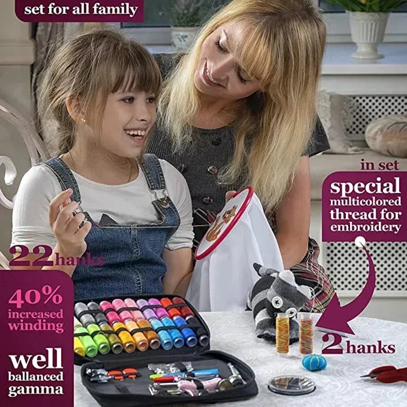 68/98pcs Multi-function Sewing Kits Bag DIY Sewing Tools Box Set for Hand Quilting Stitching Embroidery Thread  Accessories