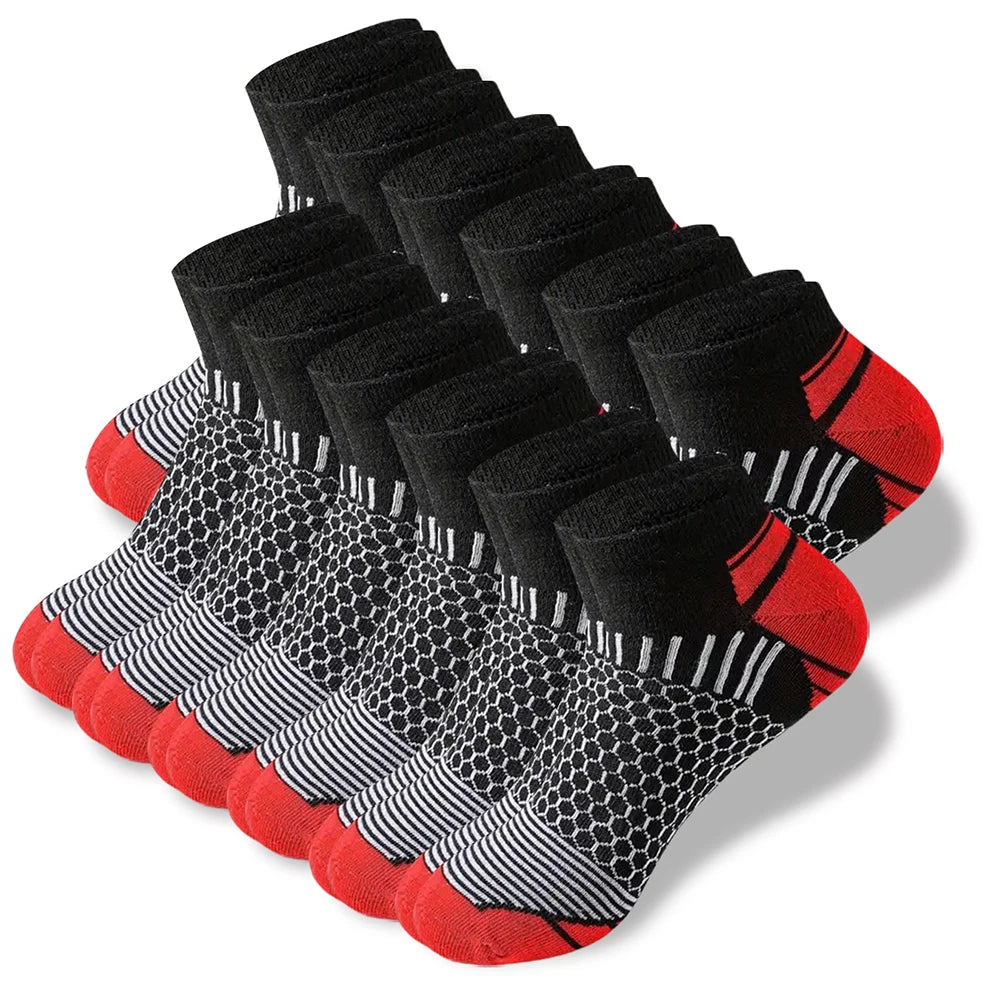 6/12 Pairs Colorful Men's Low Tub Socks Fashion Comfortable Autumn Classic Black Business Sock High-quality Men's Short Socks