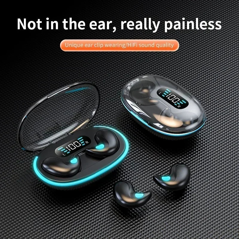 Mini Invisible Sleep Wireless Earphone Bluetooth 5.0 Hidden Earbuds IPX5 Waterproof Noise Cancelling Touch Control Headphone X55