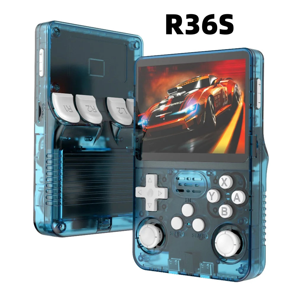 R36S new retro game console 3.5-inch Linux open-source system portable handheld game console with 128GB large memory