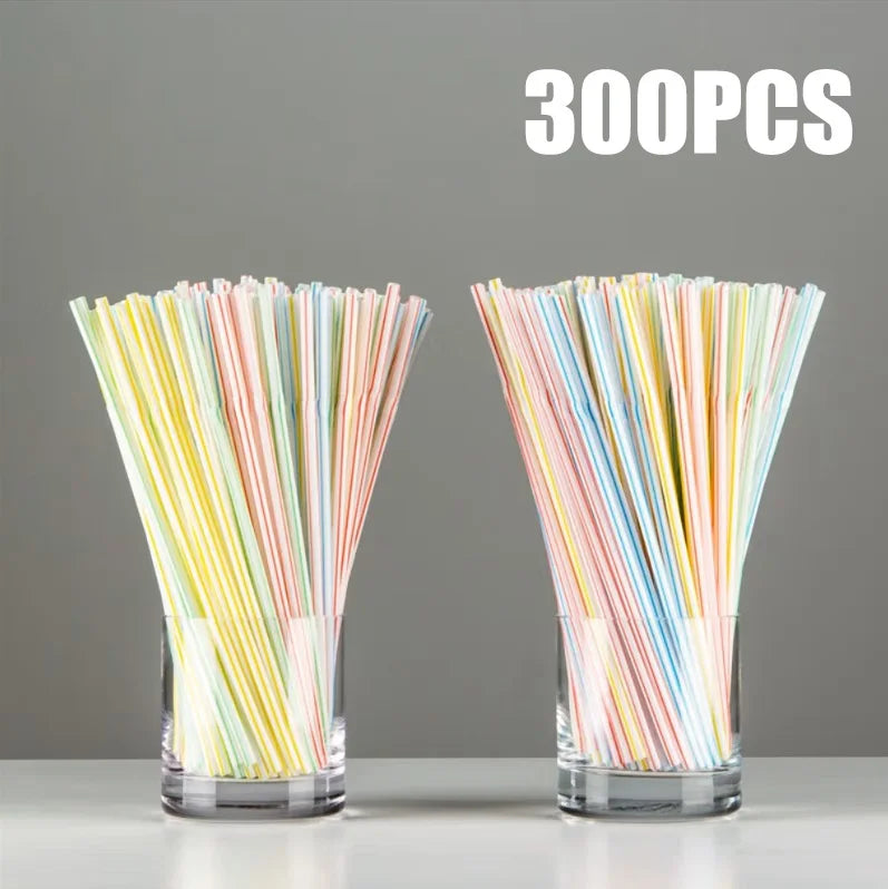 100-1000Pcs Drinking Straws Colorful & Black rietjes Flexible Wedding Party Supplies Drinking Straws Kitchen Wholesale
