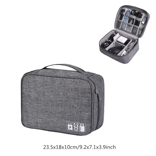Travel Multi-function Cable Winder Charger Organizing Bag Miscellaneous Items Storage Box