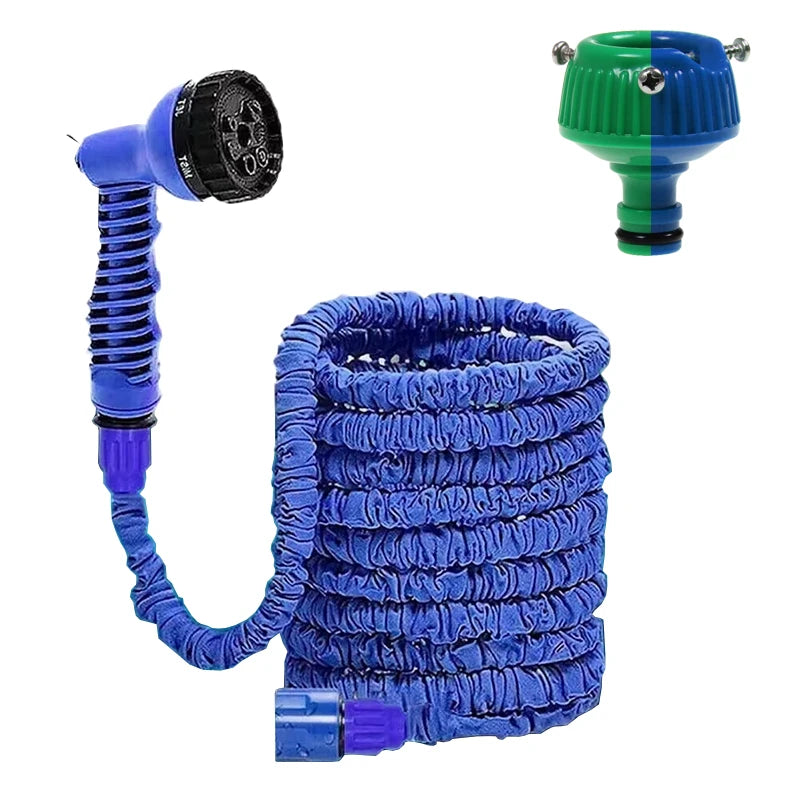 7Water Spraying Functions, Expandable Magic Hose, High-Pressure Car Wash, Water Gun Home Garden Watering Hose pet cat dog shower