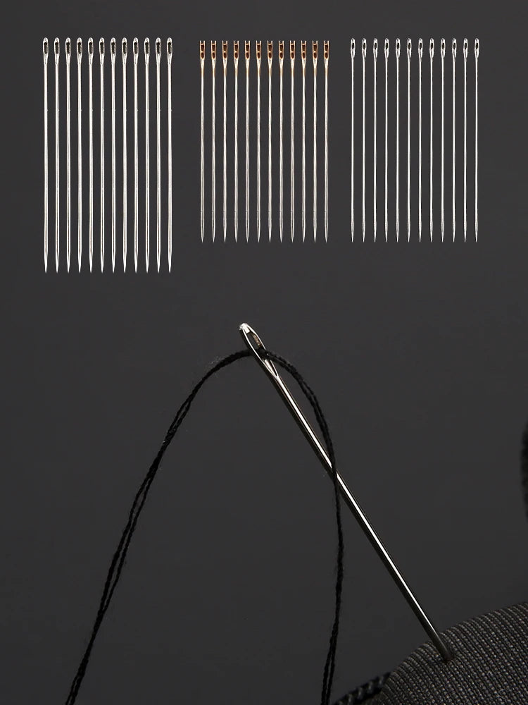 18/23/55/60/70/80/90pcs Stainless steel large eye hand sewing needle, used for sewing clothes embroidery needles