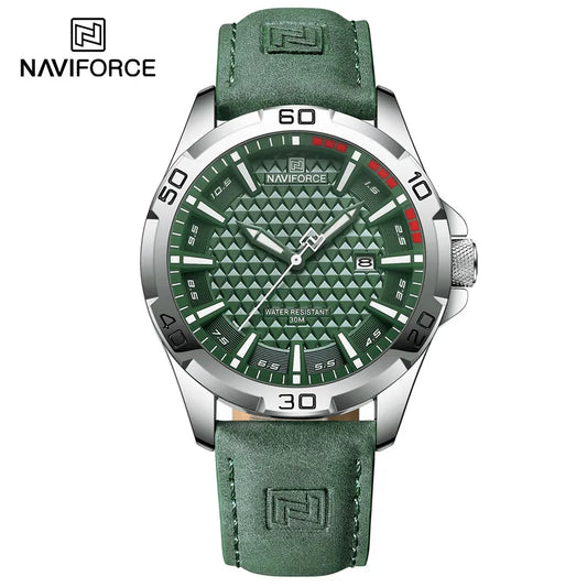 NAVIFORCE Brand Men Fashion Quartz Watches Male Leather Strap Sport Waterproof Wristwatches CalendarClock Relogio Masculino