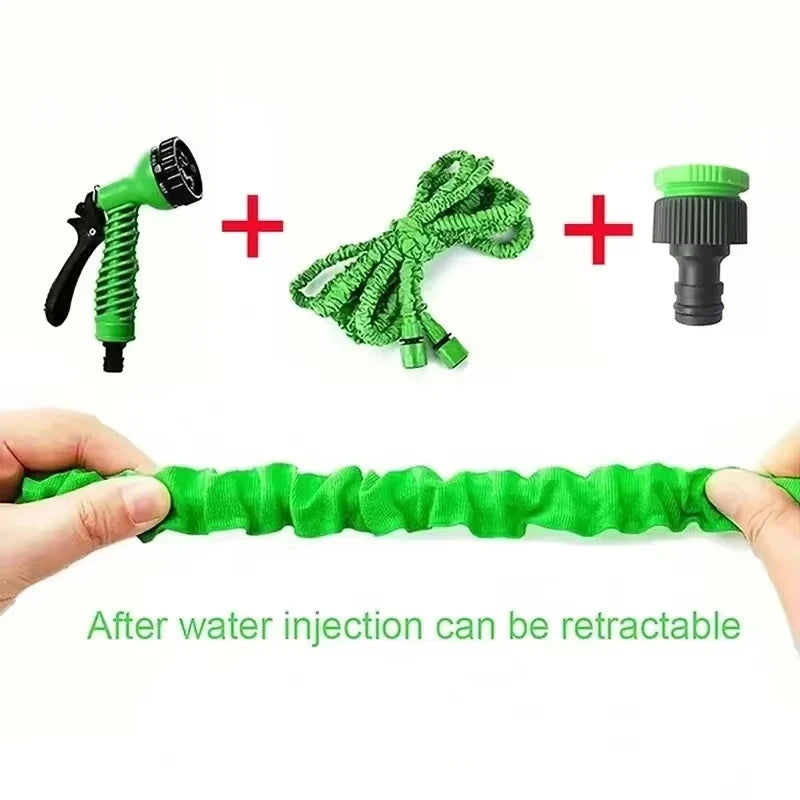 7Water Spraying Functions, Expandable Magic Hose, High-Pressure Car Wash, Water Gun Home Garden Watering Hose pet cat dog shower