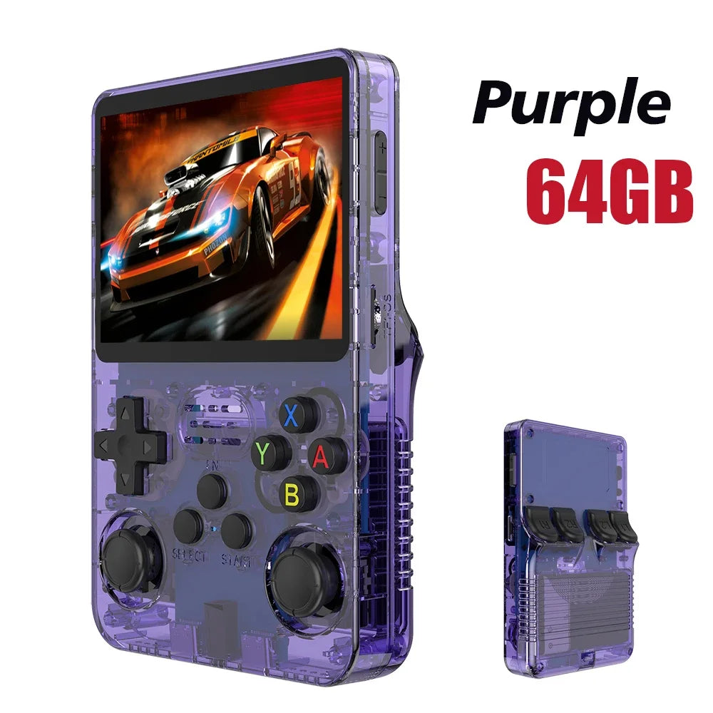 R36S new retro game console 3.5-inch Linux open-source system portable handheld game console with 128GB large memory