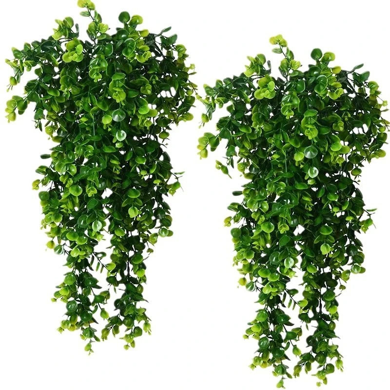 1Pcs Artificial 5Forks Rattan Eucalyptus Wall Hanging Simulation Greenery Fake Hanging Plants Vine Diy  Home Outdoor Decor Plant