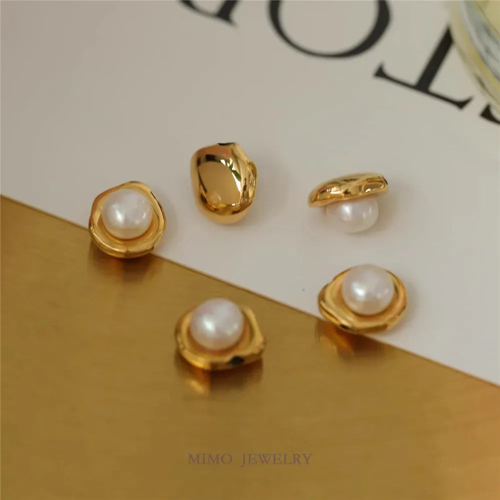 19 Different Styles Titanium Steel Plated 18k Gold DIY Jewelry Bracelet Handmade Sweater Chain Charm Pendant Accessories