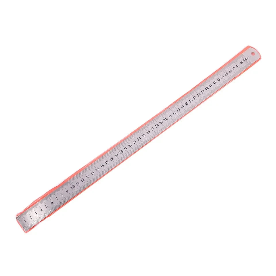 150mm/500mm Metal Scale Stainless Steel Straight Ruler Measuring Stationery Drafting Accessory Hand Tool School Office Supplies