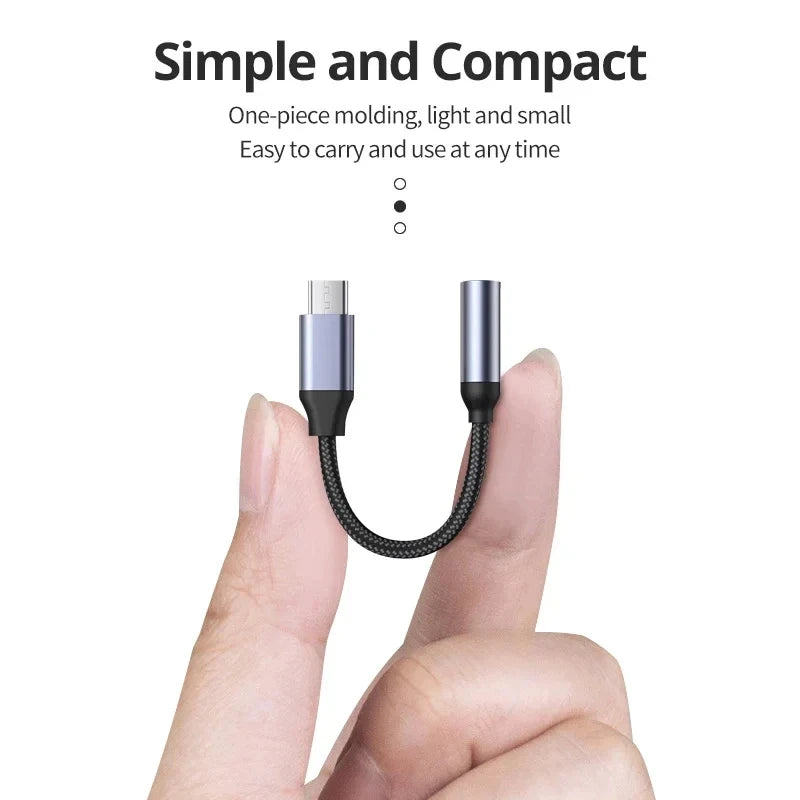 USB C To 3.5mm Female Headphone Jack Adapter Type C Aux Audio Cable Adapter For Samsung Galaxy Huawei Xiaomi iPad Pro Cell Phone