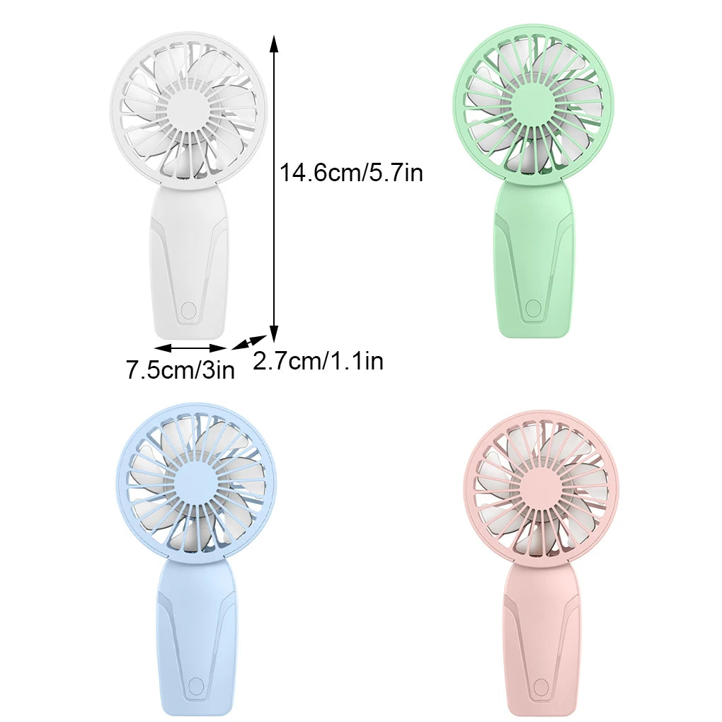 Noise Free Rechargeable Mini Fan For Silent Cooling Experience Lightweight Portable Mini Pocket Fan white