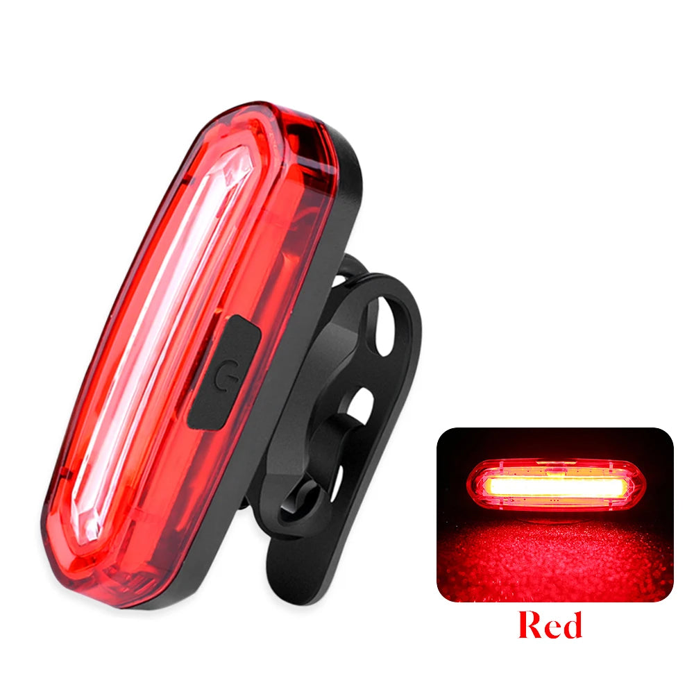 Bicycle Tail Light Night Cycling Outdoor USB Rechargeable MTB Road Bike Rear Lamp COB LED Cycling Bicycle Safety Warning Lights