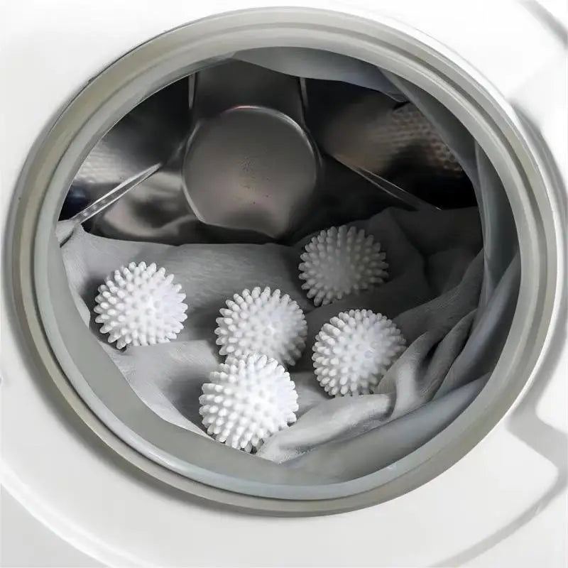 4/6pcs TPR Anti Winding Laundry Ball Circular Pure White Magic Cleaning Drum Washing Machine For Dirt Removal And Knotting