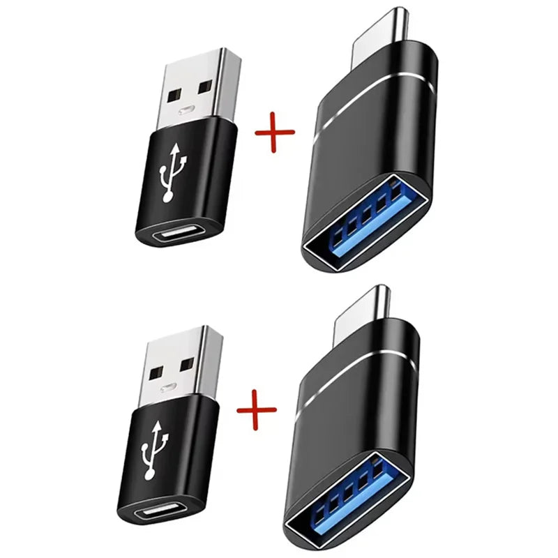 2PCS USB 3.0 To Type C OTG Charger Adapter Connector Type-C to USB Male To Type-c Adapt Converter for PC MacBook Car USB ipad