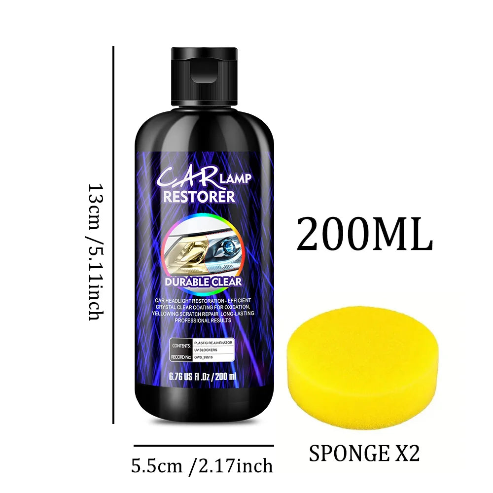 Car Headlamp Turning Lights Taillights Restoration Polishing Kits Headlight Scratch Repair Oxidation Yellowing Polish Remover