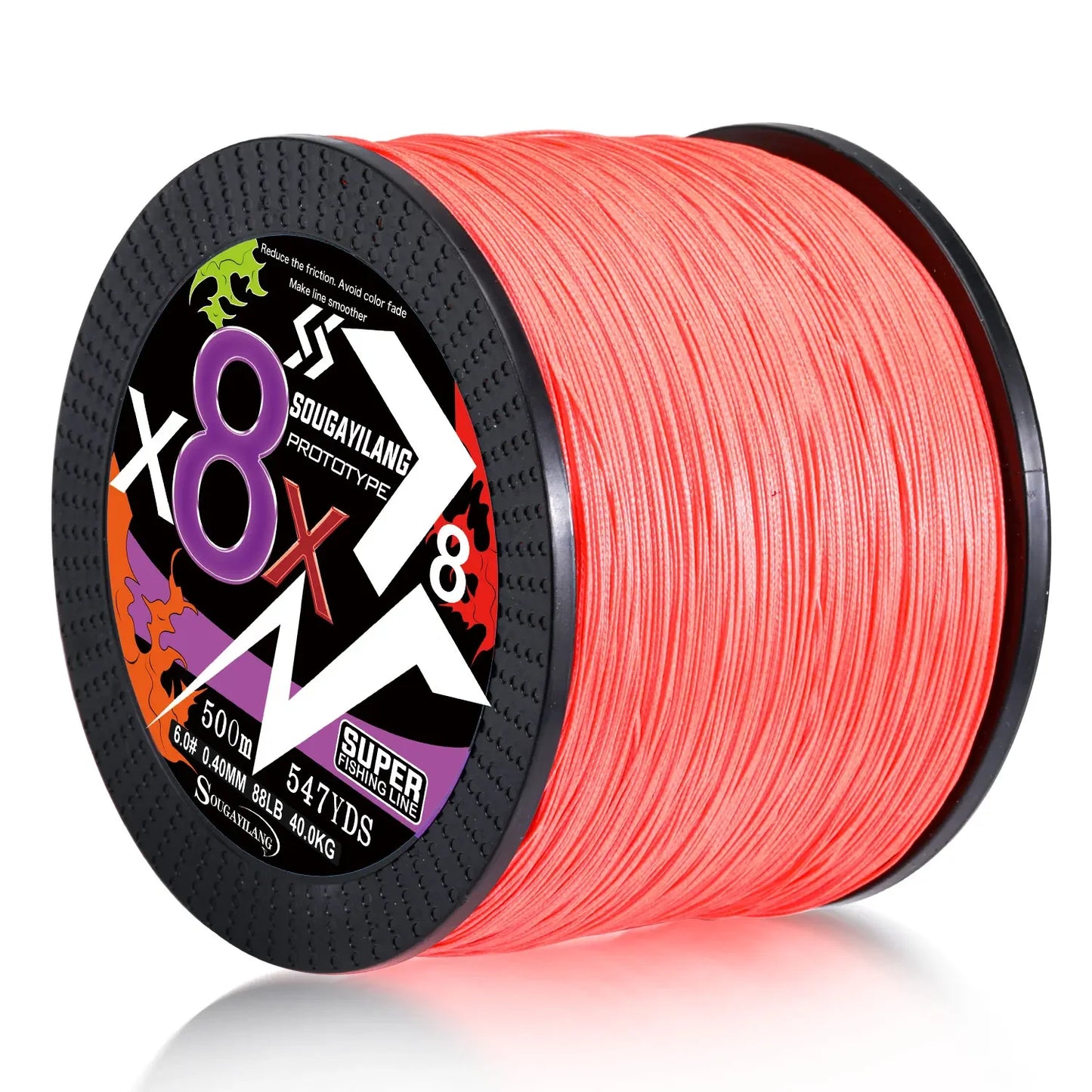 Sougayilang Braided Fishing Line X4 X8 100/300/500 Max Drag 66LB Multifilament PE Line for Bass Pike Carp Fishing Accessories