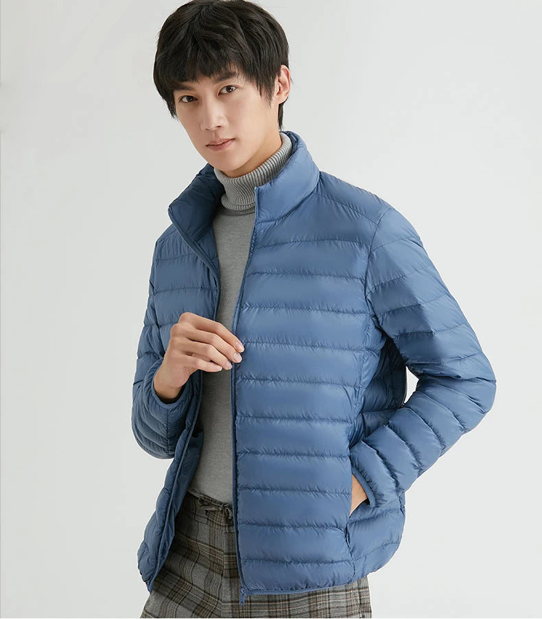 Man 90% Down Jacket Winter Qualitative Parkas Ultra Light Stand Collar Waterproof Outerwear Coat Windbreaker Jaqueta Masculino