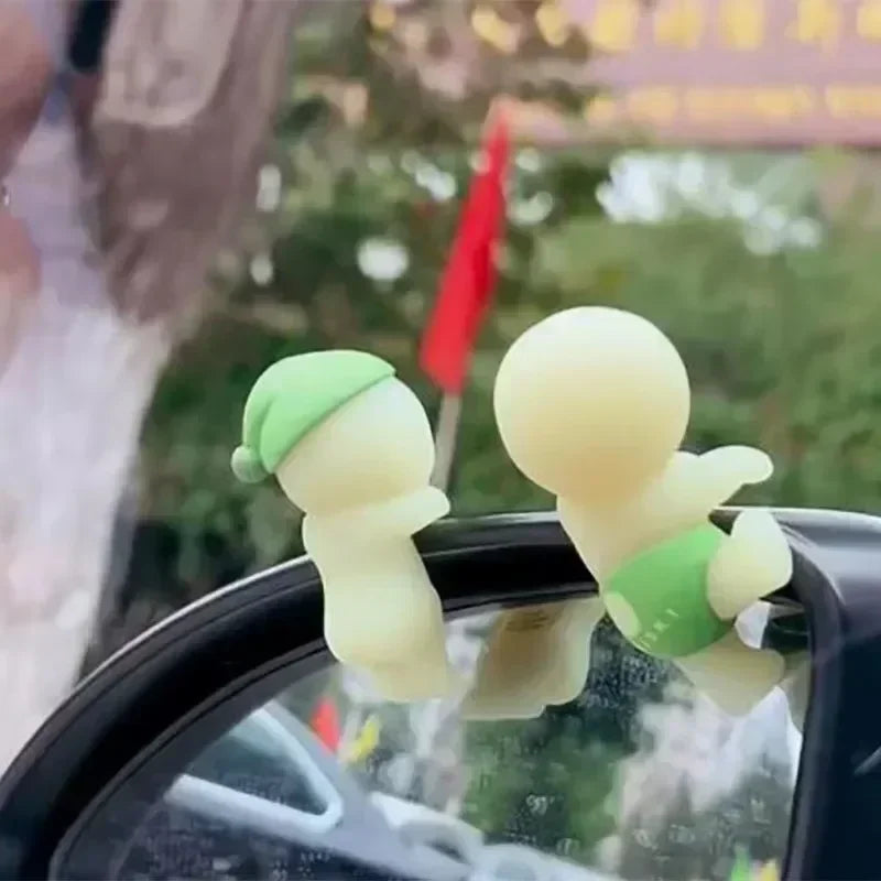 New Hot Sonny Angel Smiski Work Serie Mystery Cute Noctilucent Green Doll Action Figures Cartoon Desktop Blind Box Xmas Gift Toy