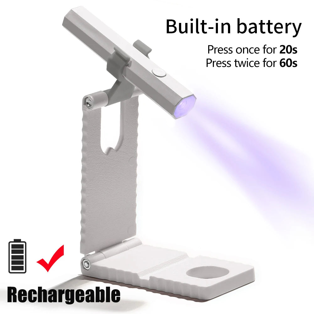 YIKOOLIN Mini 3W UV/LED Light for Nails With LED Display Small Portable Mini UV Light for Gel Nail 2 Timer Setting  Home Use