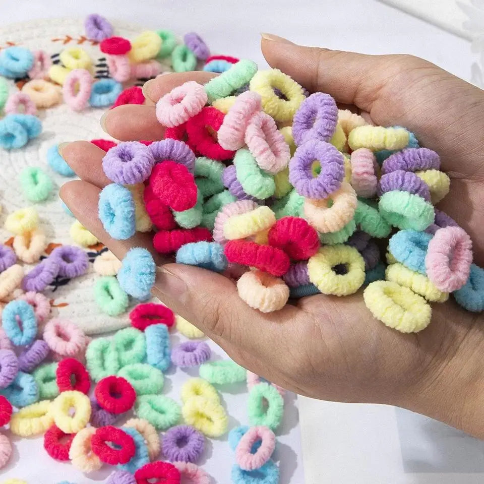 100/300/500pcs Girls Elastic Hair Bands Children Ponytail Hold Hair Tie Rubber Band Scrunchie Kids Hair Accessories for women