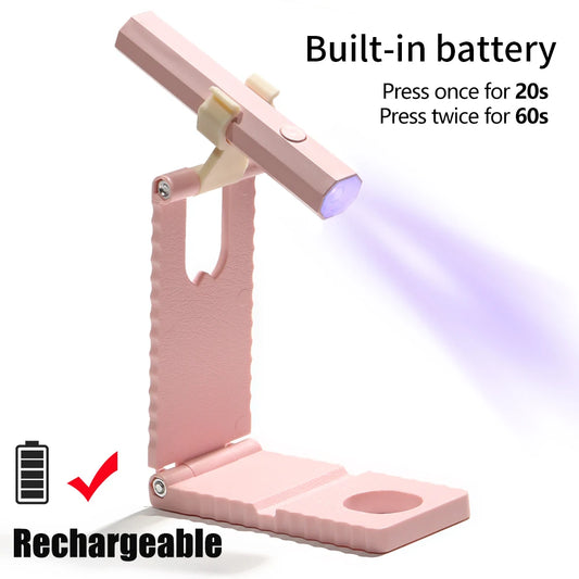 Convenient Handheld Mini UV Light Cure Nails Lamp for Gel Nails LED Nail Lamp for Gel Polish Manicure Nail Dryer for Fast Curing