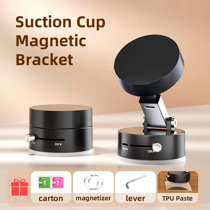 Car mobile phone magnetic Stand 2025 New type suction cup vacuum adsorption car special fixed mobile phone stand