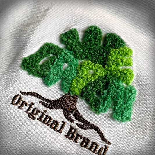 Summer New Chic Plant Embroidery Casual Pure Cotton T-Shirt Women Clothing Loose O-neck Vintage Lovers Short Sleeve Tops