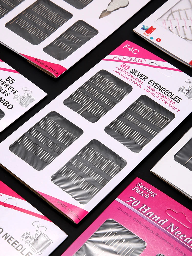 18/23/55/60/70/80/90pcs Stainless steel large eye hand sewing needle, used for sewing clothes embroidery needles