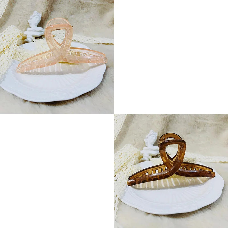 2/4Pcs Women Hair Claw Clip Cross Matte Hairpin Fashion Hairgrips Large Hair Claw Crab Clips Girls Korean Hair Accessories