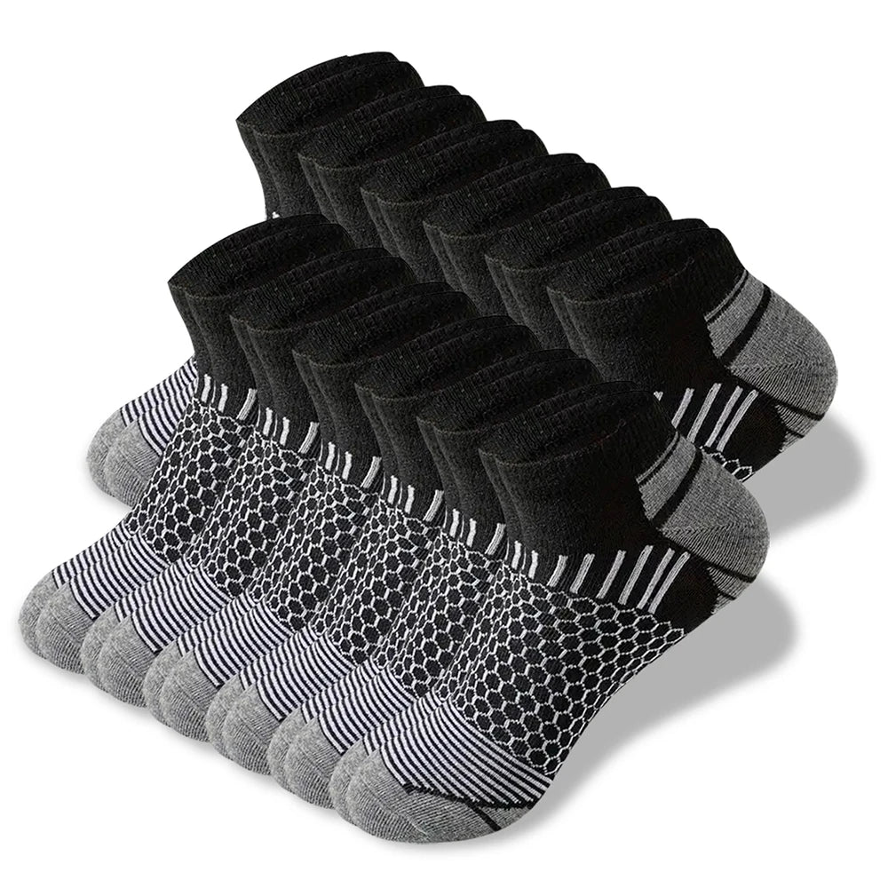 6/12 Pairs Colorful Men's Low Tub Socks Fashion Comfortable Autumn Classic Black Business Sock High-quality Men's Short Socks