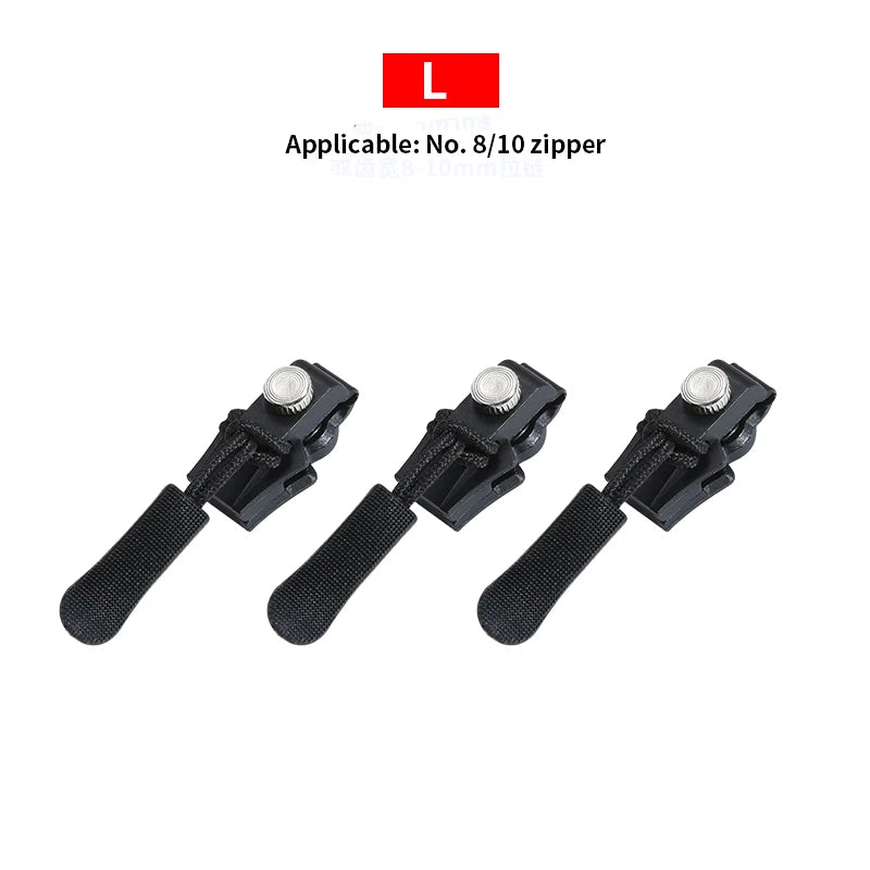 Universal Detachable Metal Zipper Slider Puller Detachable Instant Repair Kit DIY Replacement Lever Locks for Clothing Luggage