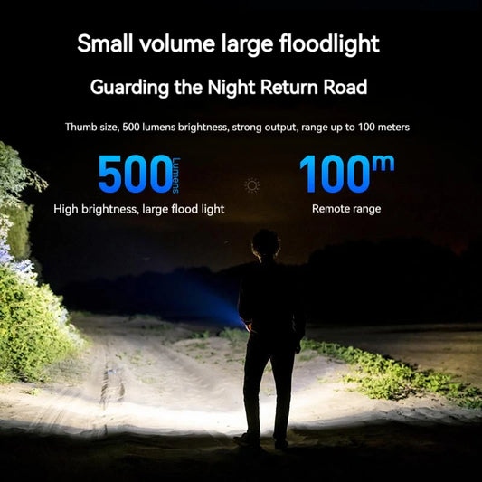 PHILIPS 2025  Super Bright EDC Flashlight LED Rechargeable Mini EDC Keychain Flashlights Camping Lamp For Hiking Self Defense