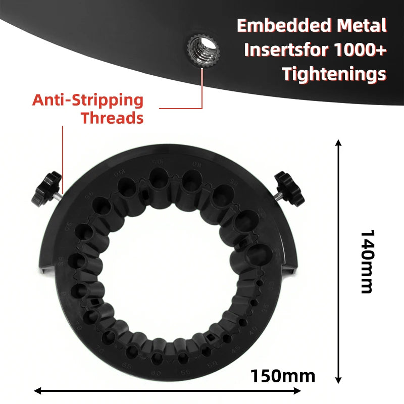 Anti-Stripping Angle Grinder Drill Bit Sharpener 2-13mm 20 Holes with Metal Thread Inserts Fit 115/125 Grinders Renew Old Bits