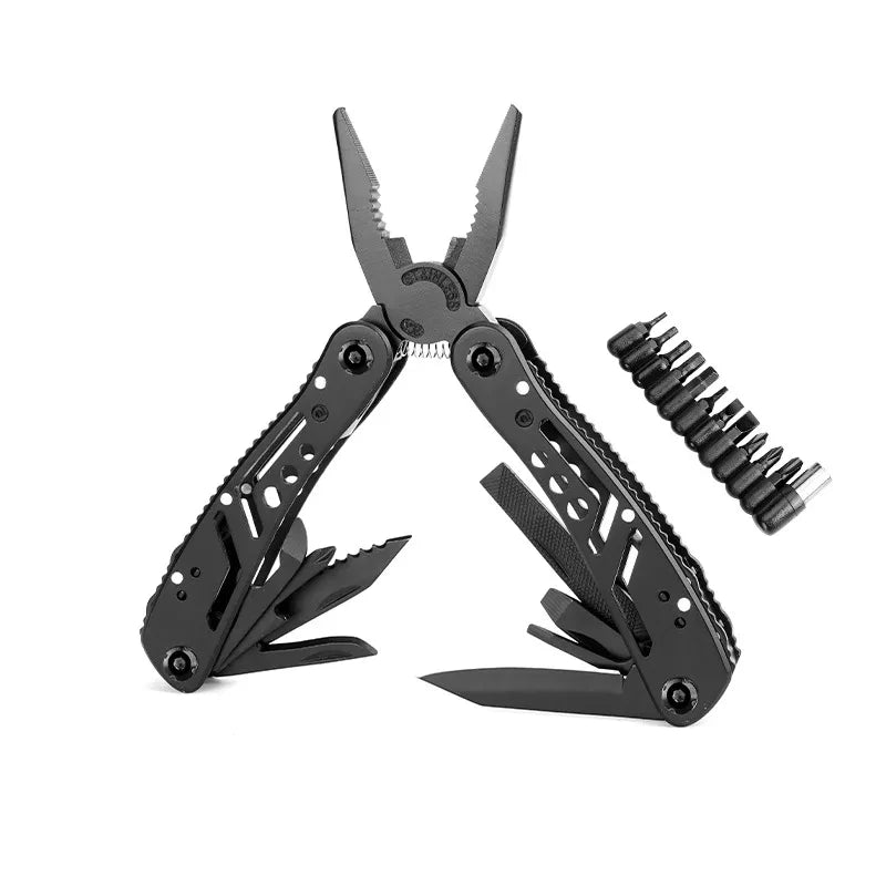 24-in-1 Stainless Steel Multitool Pliers Knife - Portable Folding Multi-Tool for Camping, Survival, Hunting Gifts (Men/Dad)