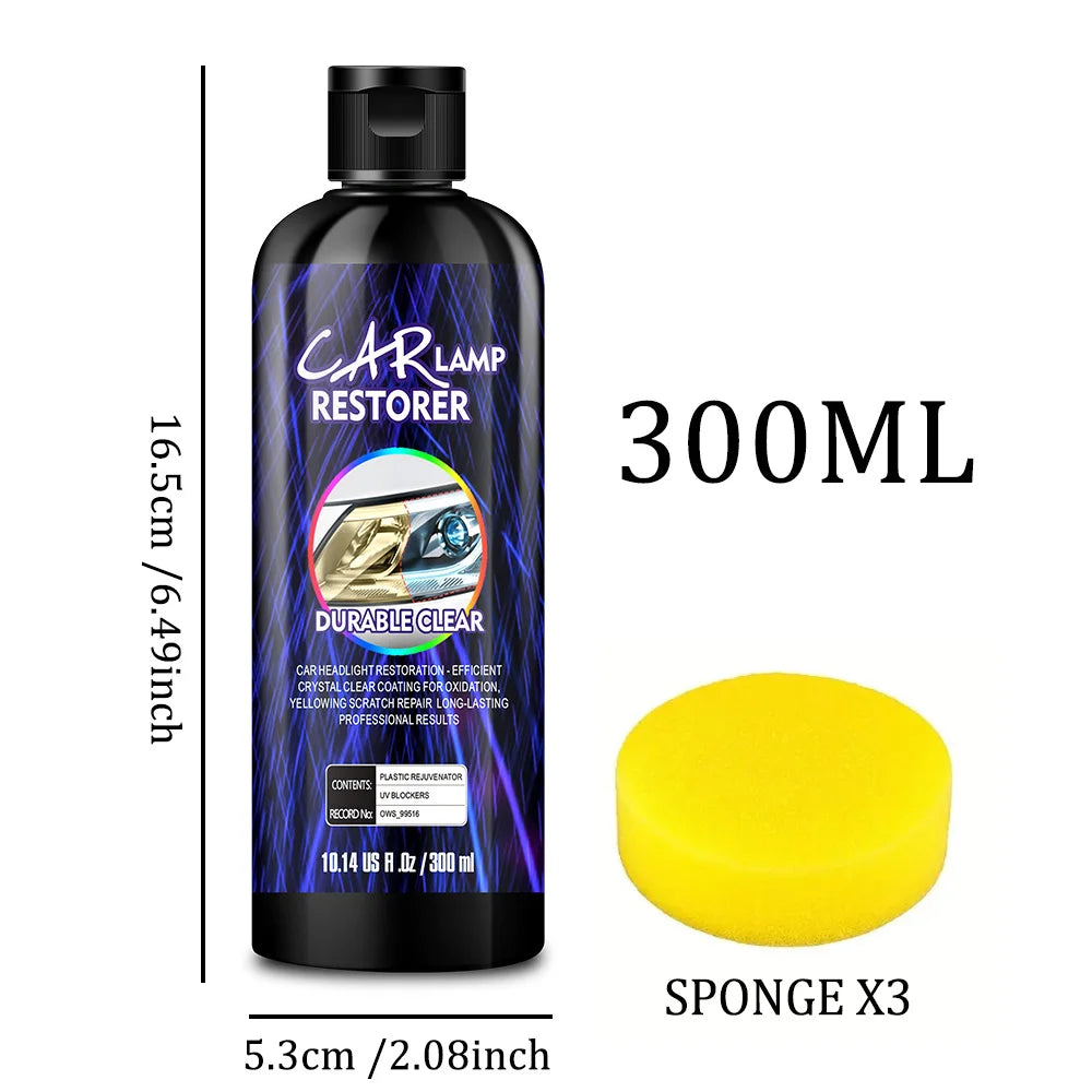 Car Headlamp Turning Lights Taillights Restoration Polishing Kits Headlight Scratch Repair Oxidation Yellowing Polish Remover