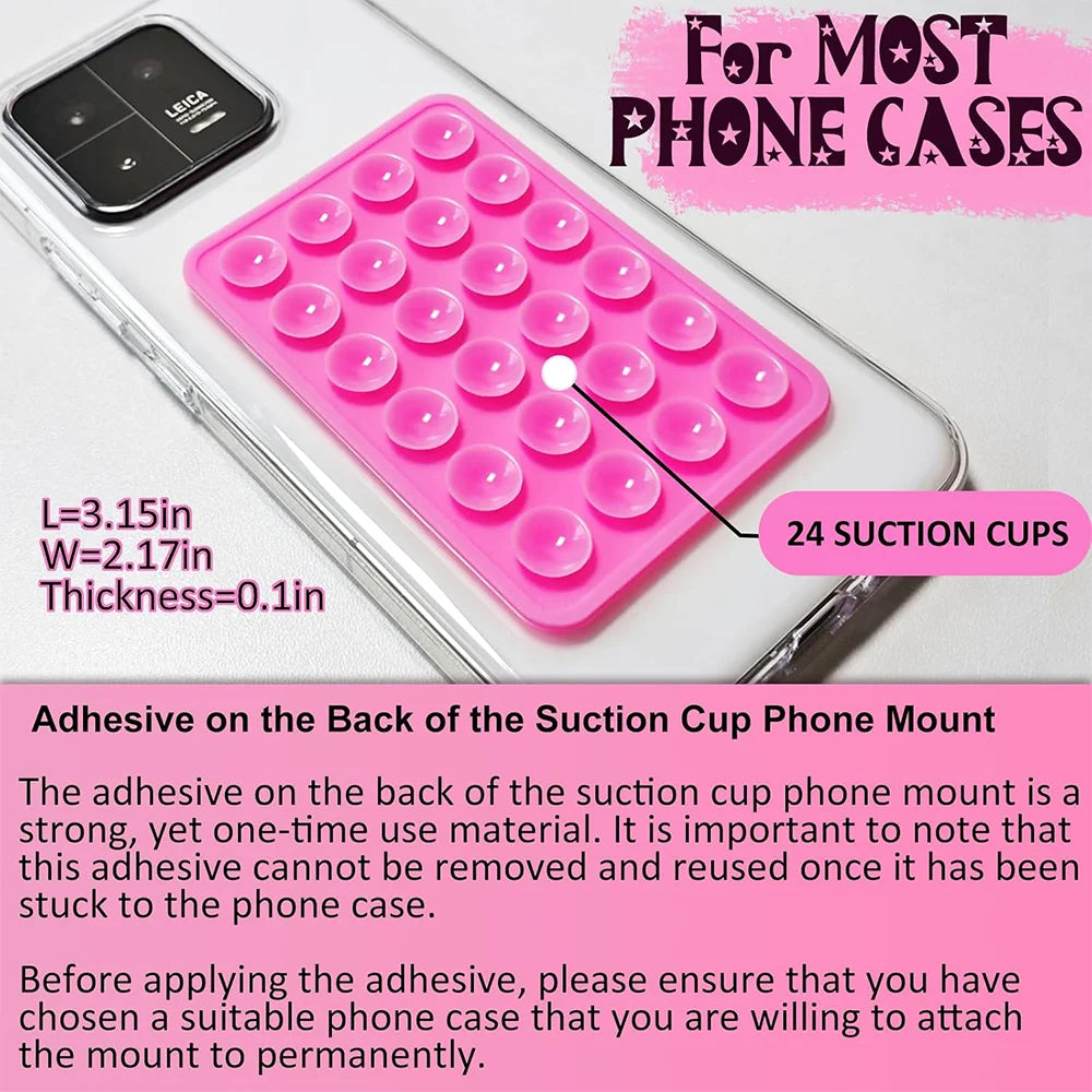 Candy Color Silicone Suction Phone Case Mount Non Slip Suction Cup Phone Stand Silicone Phone Holder For Selfies and Videos