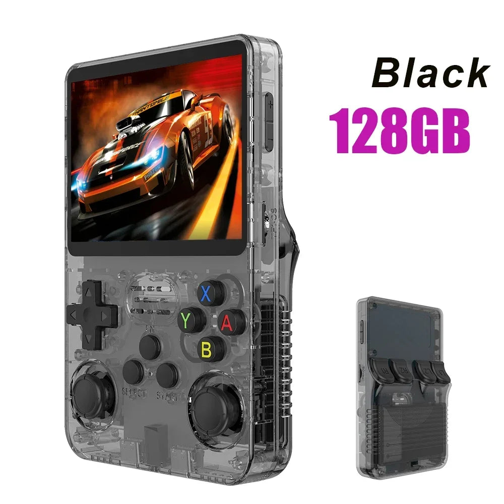 R36S new retro game console 3.5-inch Linux open-source system portable handheld game console with 128GB large memory