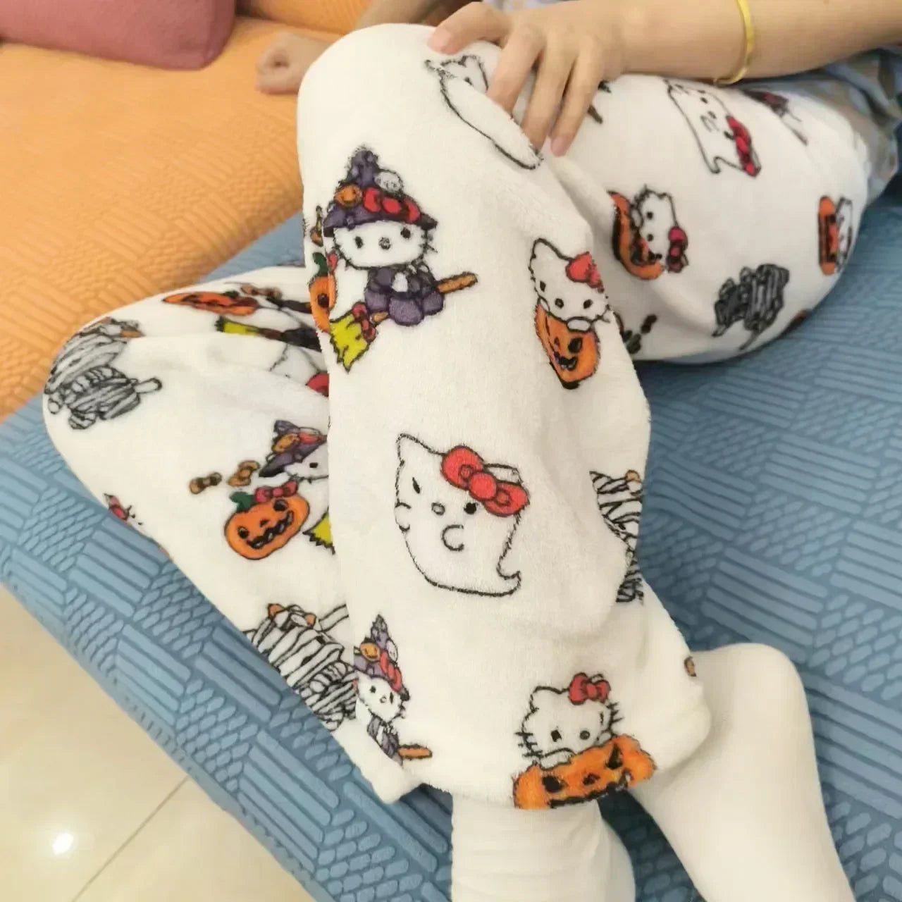 Y2K Hello Kitty Pajamas Pants Sanrio Anime Women's Pajama Pants Cartoon Couple Home Sleepwear Trousers Leisure Home Clothing