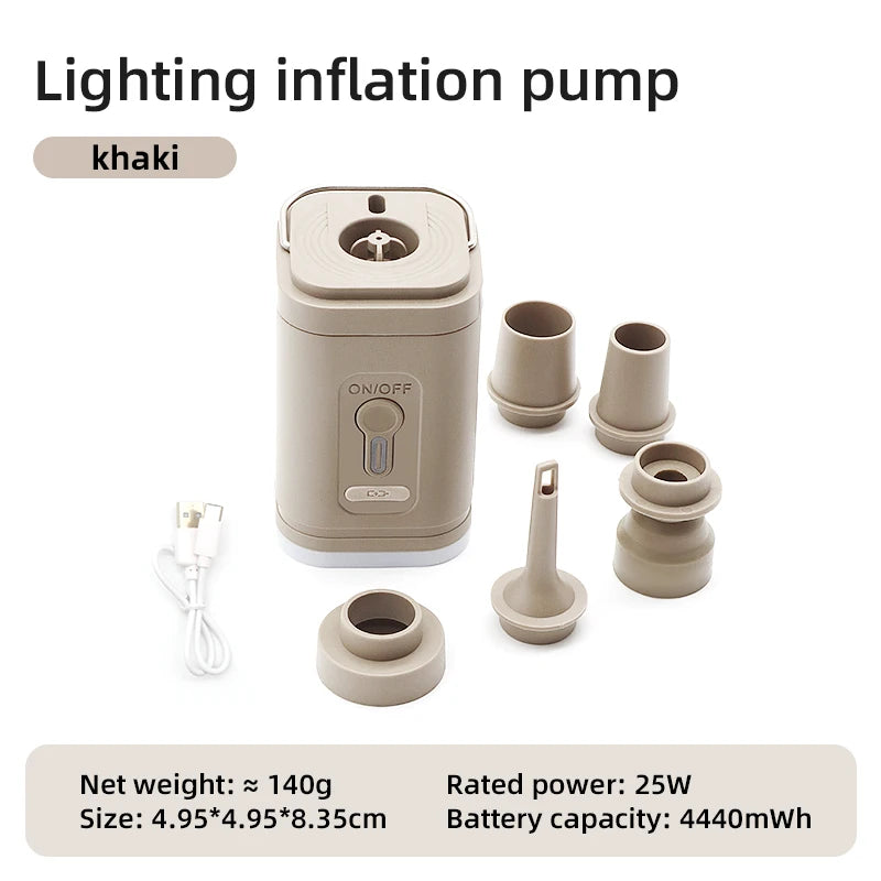 PACOONE Wireless Inflation Pump Portable Outdoor Mini Air Compressor Air Cushion Bed Swim ring Multi function Air Pump