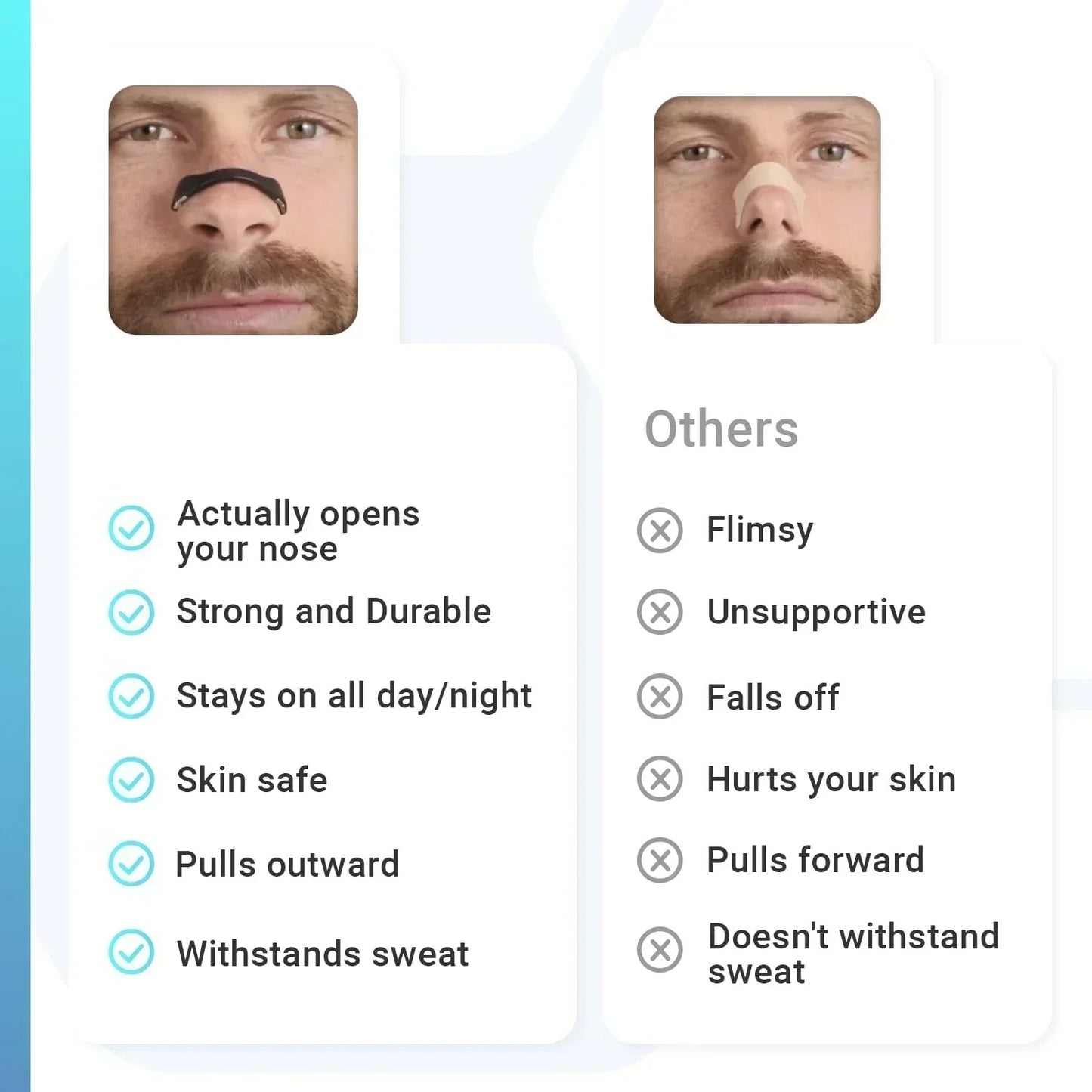 ,Anti-snoring Nasal Strips,Nasal Breathing Dilators Starter Kits,Magnetic Nose Strips,Increase Sports Air Improve Sleeping