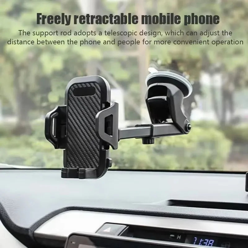 2025 NEW Universal Sucker Car Phone Holder 360° Windshield Car Dashboard Mobile Cell Support Bracket for Smartphones
