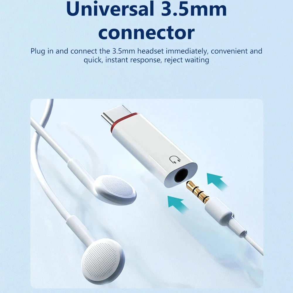 3.5mm Female to Type C Male Adapter For Samsung For Xiaomi Redmi Huawei Wired Headset Converter OTG Earphone Audio AUX Adapter