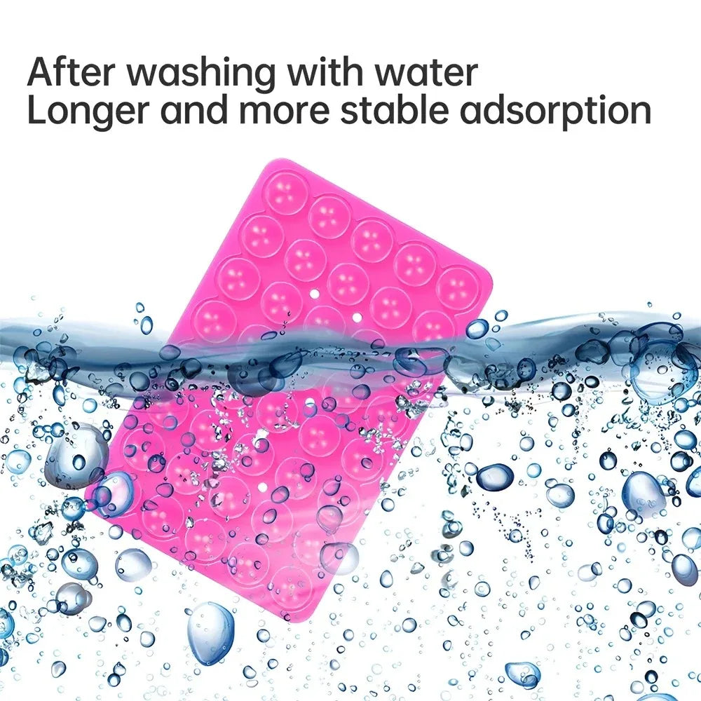 Double Sided Silicone Suction Cup Phone Case Detachable Stand Silicone Rubber Sucker Pad For Selfies And Videos Fixed Pad