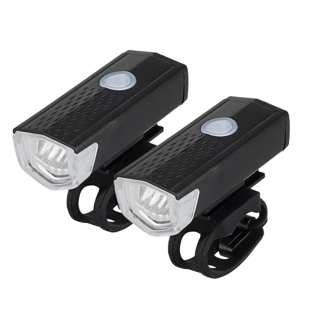 MTB Bike Lights Set USB LED Rechargeable Waterproof Mountain Bike Headlight Bicycle Light Front Warning Cycling Accessorie