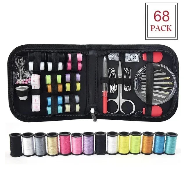 68/98pcs Multi-function Sewing Kits Bag DIY Sewing Tools Box Set for Hand Quilting Stitching Embroidery Thread  Accessories