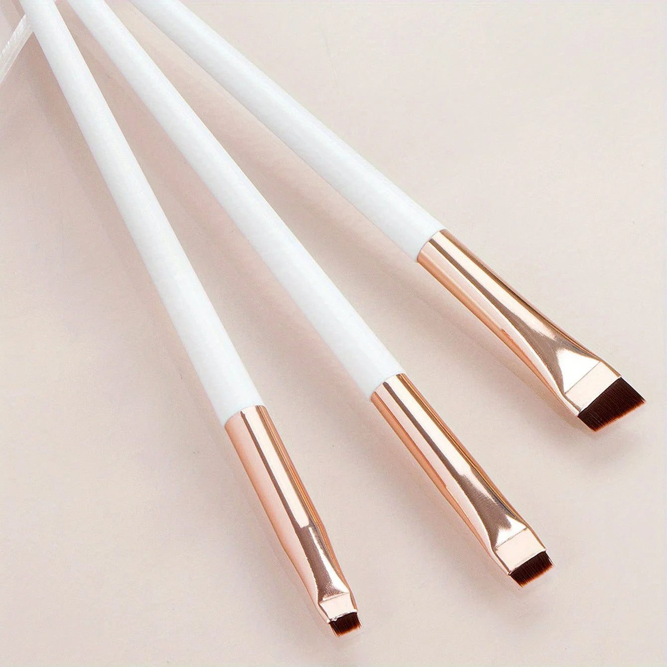 3 Pcs edge eyeliner brush oblique head eyebrow brush outline eyeliner brush ultra-thin eyeshadow brush makeup tools