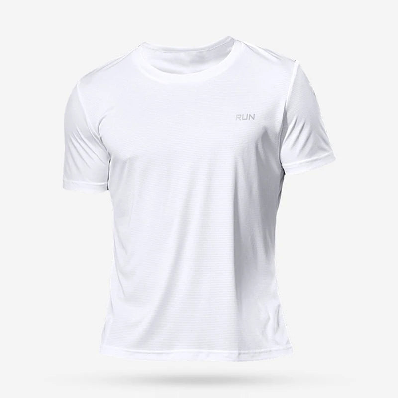 1 Piece Men's Short Sleeve Undershirt Man Athletic T-Shirt Quick Drying Lightweight Silk Underwear For Running Training Fitness